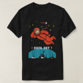 Er is geen God Retro Atheïstische Yuri Gagarin Spa T-shirt (Design voorkant)