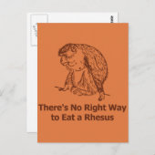 Er is geen goede manier om een resus te eten briefkaart (Voorkant / Achterkant)