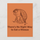 Er is geen goede manier om een resus te eten briefkaart (Voorkant)