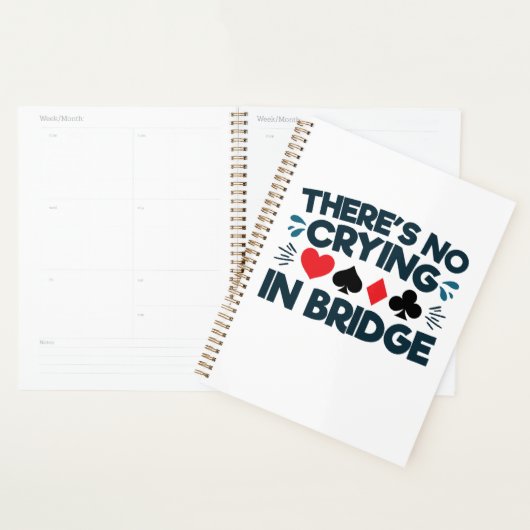 Er is geen huilen in Bridge Funny Card Game Planner (Display)
