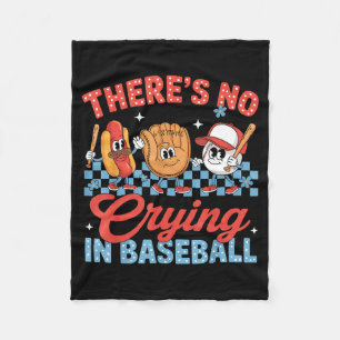 Er Is Geen Huilen In Honkbal Funny Game Day Honkba Fleece Deken