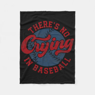 Er is geen huilen in honkbal grappige spel dag bas fleece deken