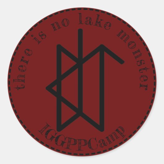 Er is geen IGPPCamp Lake Monster Ronde Sticker (Voorkant)