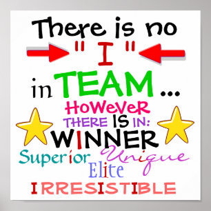 Er is geen "ik" in TEAM, ECHTER ... Poster