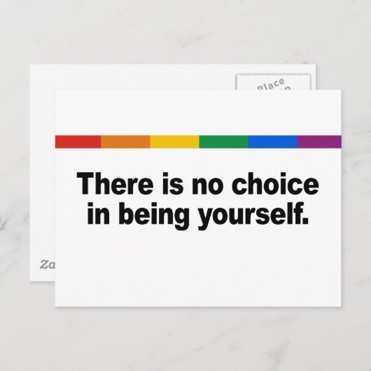 Er is geen keuze om jezelf te zijn briefkaart (Voorkant / Achterkant)