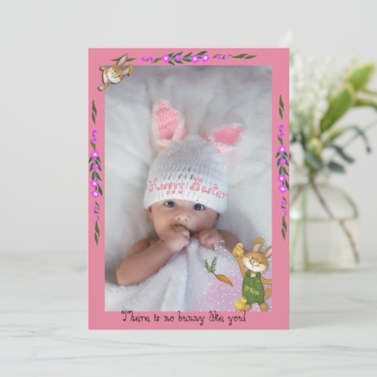 Er is geen konijn zoals jij Pasen Foto Feestdagenkaart (Staand voorkant)