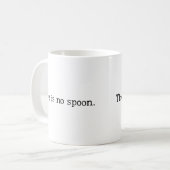 Er is geen lepel koffiemok (Voorkant links)