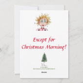 Er is geen leven voor de sketch van de koffiekleur feestdagenkaart (Achterkant)