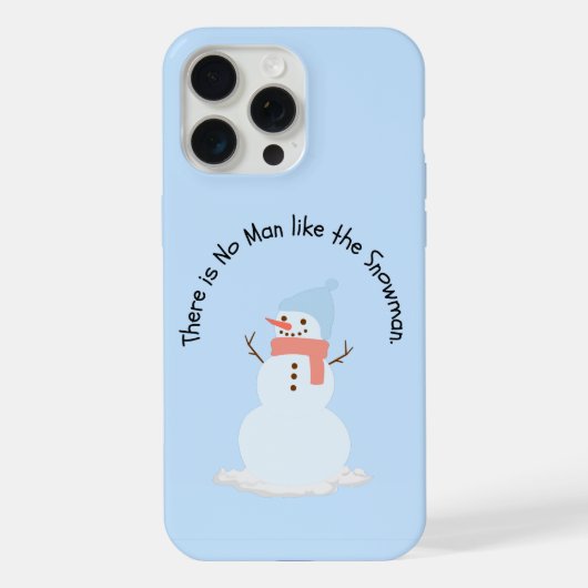 Er is geen man zoals de sneeuwman iPhone hoesje (Achterkant)