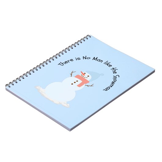 Er is geen man zoals de sneeuwman notitieboek (Linkerzijde)