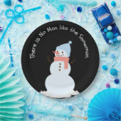 Er is geen man zoals de sneeuwman papieren bordje (Feest)