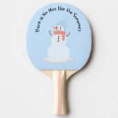 Er is geen man zoals de sneeuwman tafeltennisbatje (Voorkant)