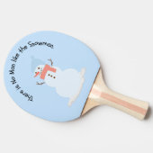 Er is geen man zoals de sneeuwman tafeltennisbatje (Zijkant)