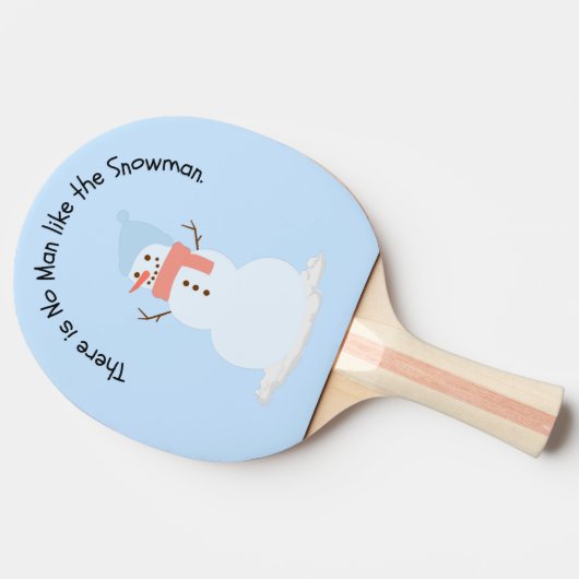 Er is geen man zoals de sneeuwman tafeltennisbatje (Zijkant)