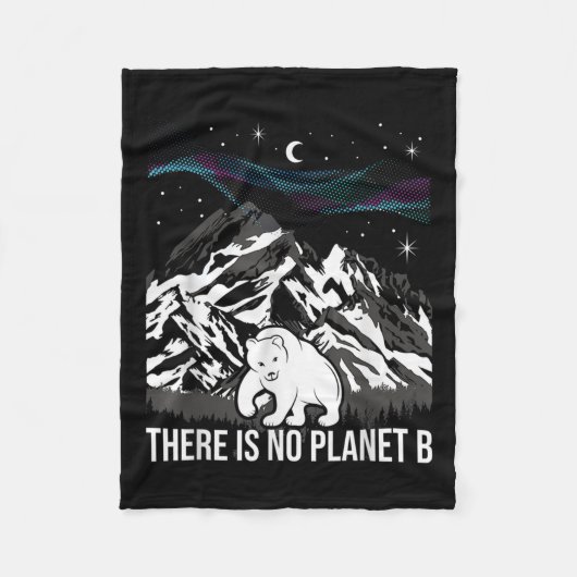Er is geen milieu-bescherming van planeet B Fleece Deken (Voorkant)