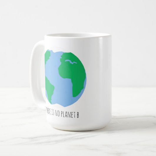 Er is geen Mok van Planet B - Earth Coffee (Voorkant links)