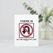 Er is geen ommekeer in de weg van het leven briefkaart (Staand voorkant)