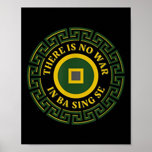 Er is geen oorlog in Ba Sing Se Asian Coin Design Poster (Voorkant)
