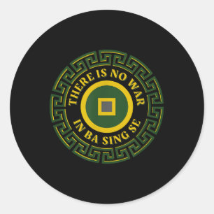 Er is geen oorlog in Ba Sing Se Asian Coin Design Ronde Sticker
