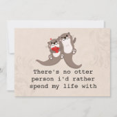 "Er is geen Otter Persoon" jubileum/Valentijnsdag  Feestdagenkaart (Voorkant)