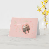 Er is geen otter zoals jij schattig otter paar lie kaart (Gele Bloem)