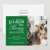 Er Is Geen Plaats Als Thuis Groen Foto Verhuizen Feestdagenkaart (Voorkant / Achterkant)