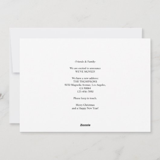 Er Is Geen Plaats Als Thuis Houten Foto Bewegend Feestdagenkaart (Achterkant)