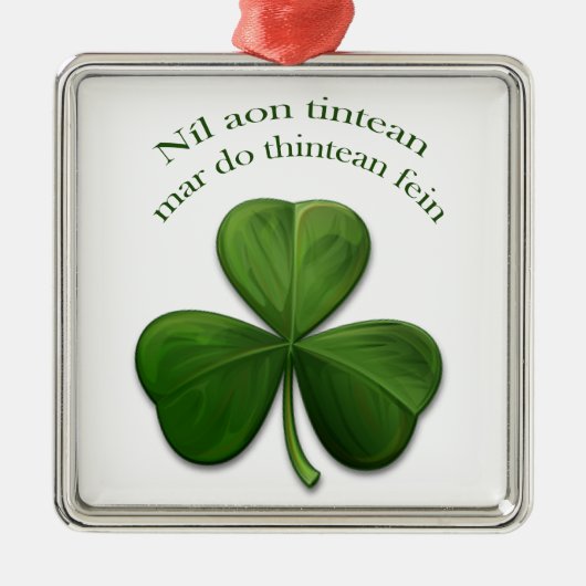 Er is geen plaats als thuis metalen ornament (Voorkant)