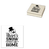 Er Is Geen Plaats Als Thuis Sneeuwman Rubberstempel (Gestempeld)