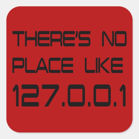 Er Is Geen Plaats Als Thuis Vierkante Sticker (Voorkant)