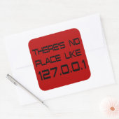 Er Is Geen Plaats Als Thuis Vierkante Sticker (Envelop)