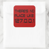 Er Is Geen Plaats Als Thuis Vierkante Sticker (Tas)
