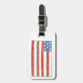 Er Is Geen Plaats Als Thuis | Vlag van de VS Bagagelabel (Voorkant verticaal)