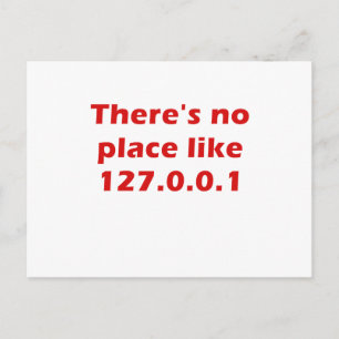Er is geen plaats zoals 127001 briefkaart