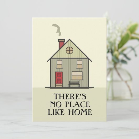Er is geen plaats zoals het Huis van het Citaat Bedankkaart (Staand voorkant)