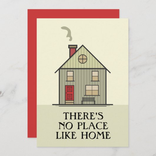Er is geen plaats zoals het Huis van het Citaat Bedankkaart (Voorkant / Achterkant)