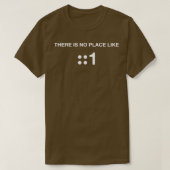 Er is geen plaats zoals loopback IPv6 T-shirt (Design voorkant)