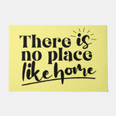 Er is geen plaats zoals thuis offerte geel en zwar deurmat (Voorkant)