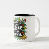 Er is geen plaats zoals thuis tweekleurige koffiemok (Voorkant rechts)