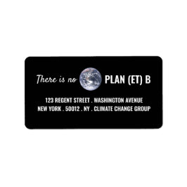 Er is geen plan B, klimaatverandering Etiket