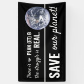 Er is geen plan B, klimaatverandering Spandoek (Verticaal)