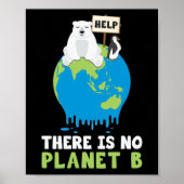 Er is geen planeet B Aarde Dag Klimaatverandering Poster (Voorkant)