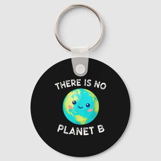 Er is geen planeet B Aarde Globale Opwarming Milie Sleutelhanger (Voorkant)