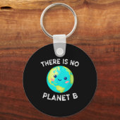 Er is geen planeet B Aarde Globale Opwarming Milie Sleutelhanger (Voorkant)