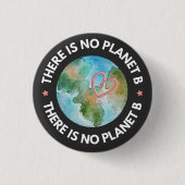 Er is geen planeet B aarde groen Ronde Button 3,2 Cm (Voorkant)