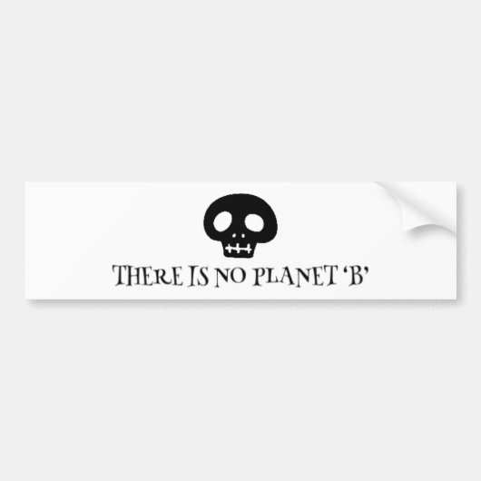 Er is geen planeet 'B' Bumpersticker (Voorkant)