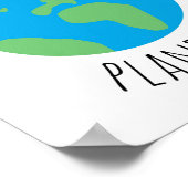 Er is geen planeet B, denk groen, planeet, klimaat Poster (Hoek)