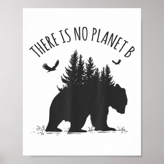 Er is geen planeet B Earth Day waarop onze planeet Poster (Voorkant)