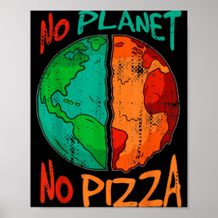 Er Is Geen Planeet B Geen Pizza Aarddag Globale Oo Poster
