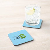 Er is geen planeet B - groene aarde typografie Bier Onderzetter (Rechterzijde)